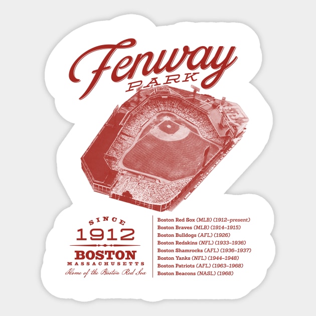 Fenway Park Sticker by MindsparkCreative